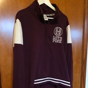 VS PINK Half Zip Pull Over